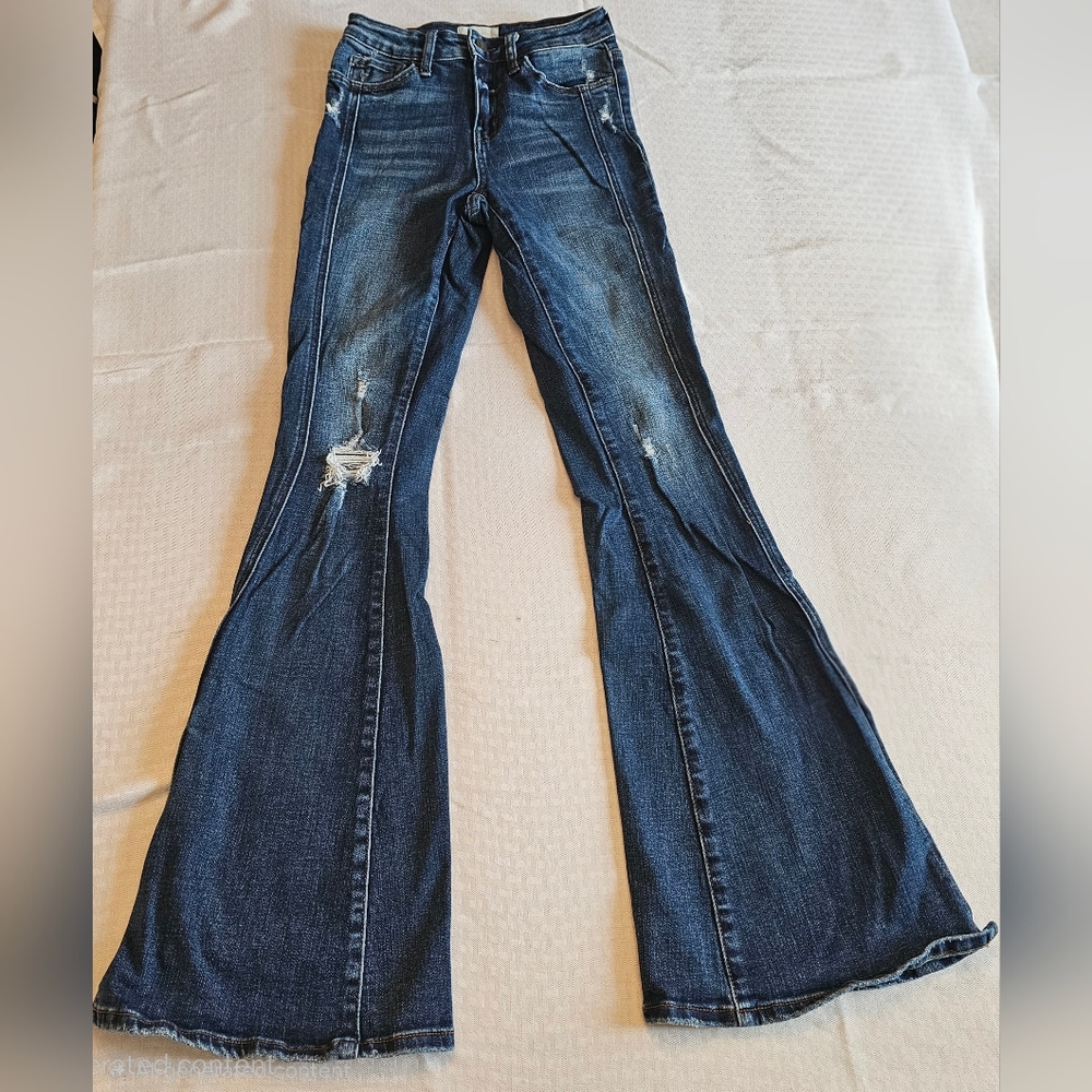 Altar'd‎ State Flare Jeans Y2K Boho Festival Style Size 24 wide leg